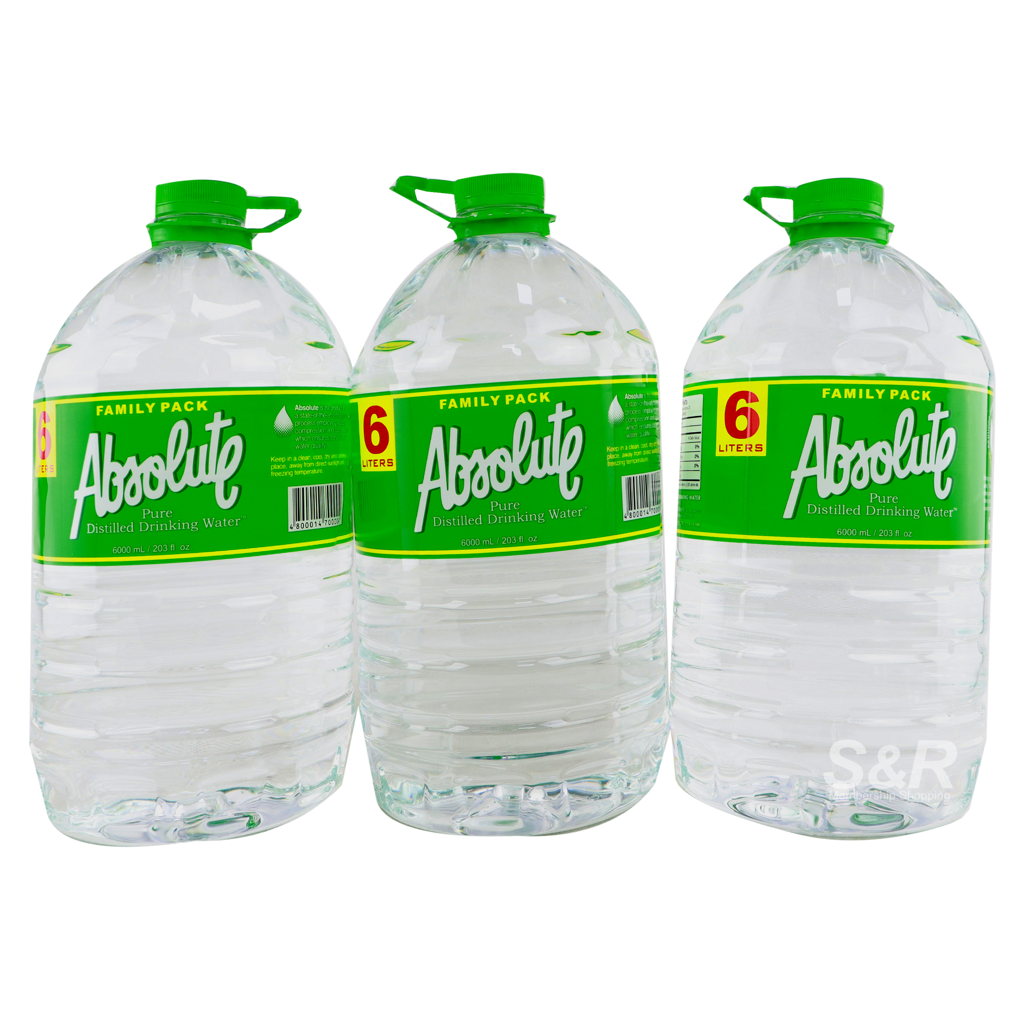 Absolute Distilled Drinking Water 3 bottles